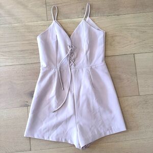 Pink Lace-up Romper (size M)